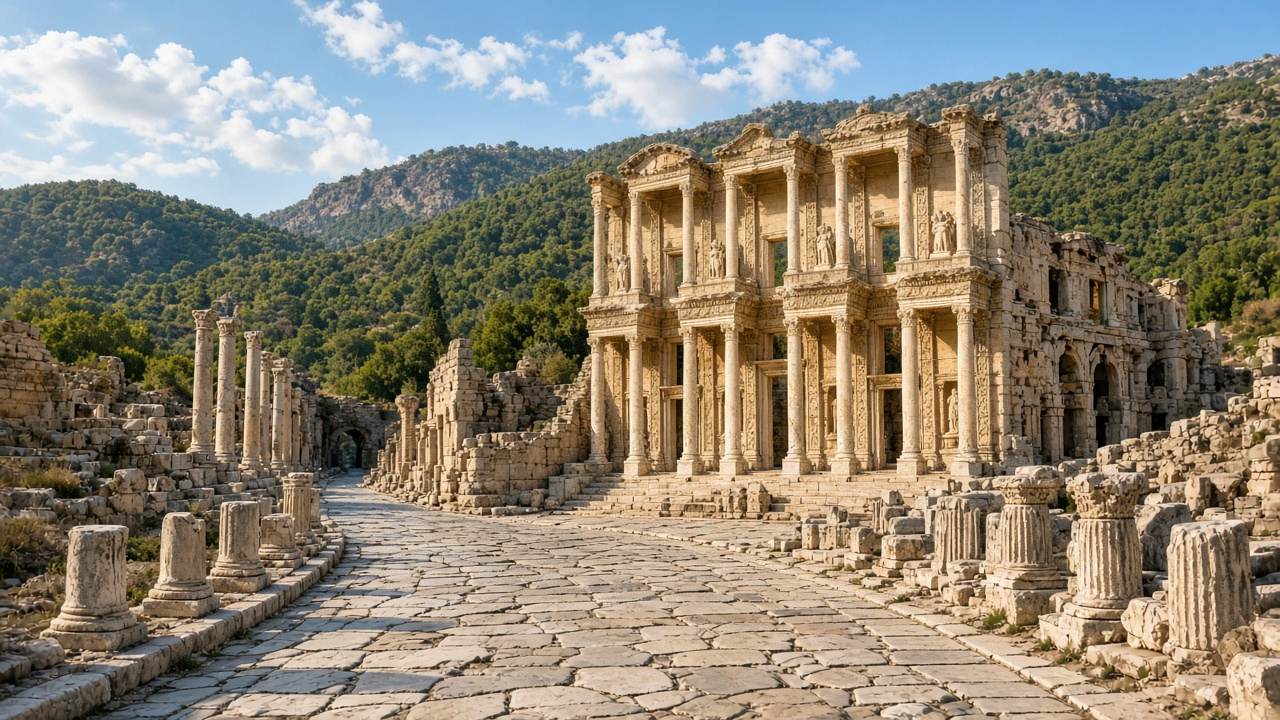 Efes antik kenti sütunlu cadde